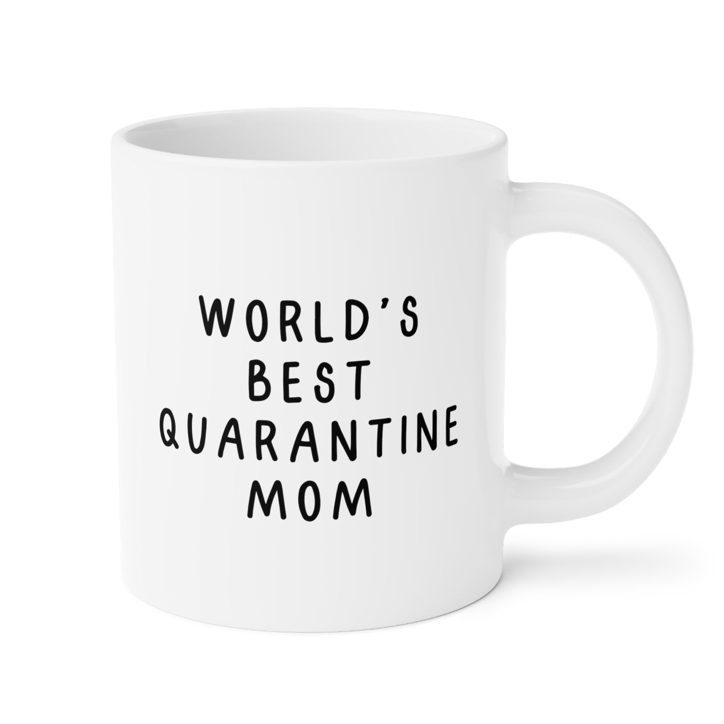 World's Best Quarantine Mom 20oz white funny large coffee mug gift for mother mum mother's day birthday ever sarcastic sassy waveywares wavey wares wavywares wavy wares