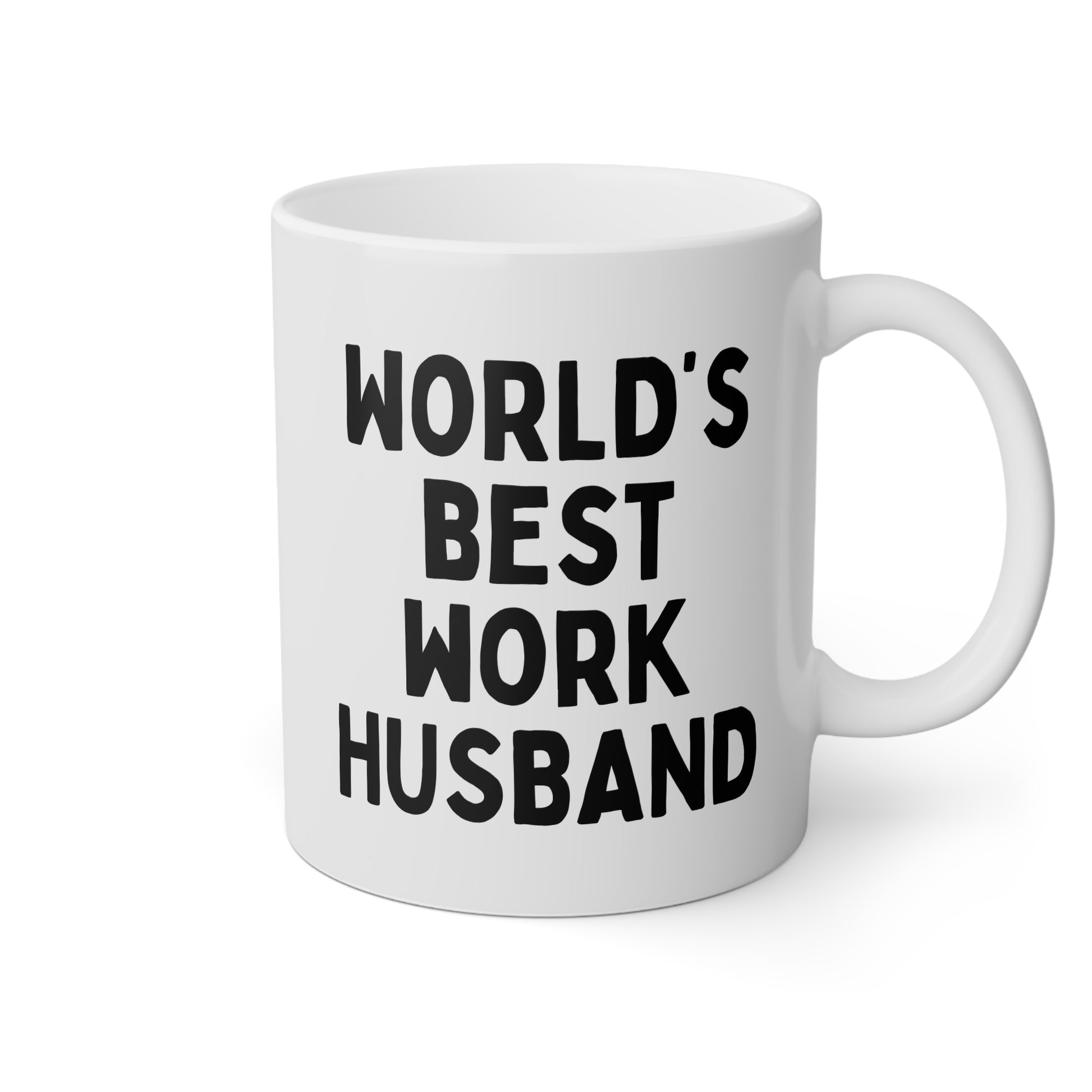 World's Best Work Husband 11oz white funny large coffee mug gift for Valentines Christmas Birthday Colleague Coworker Thanksgiving waveywares wavey wares wavywares wavy wares