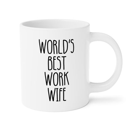 World's Best Work Wife 20oz white funny large coffee mug gift for thanksgiving christmas birthday office tea cup appreciation perfect waveywares wavey wares wavywares wavy wares