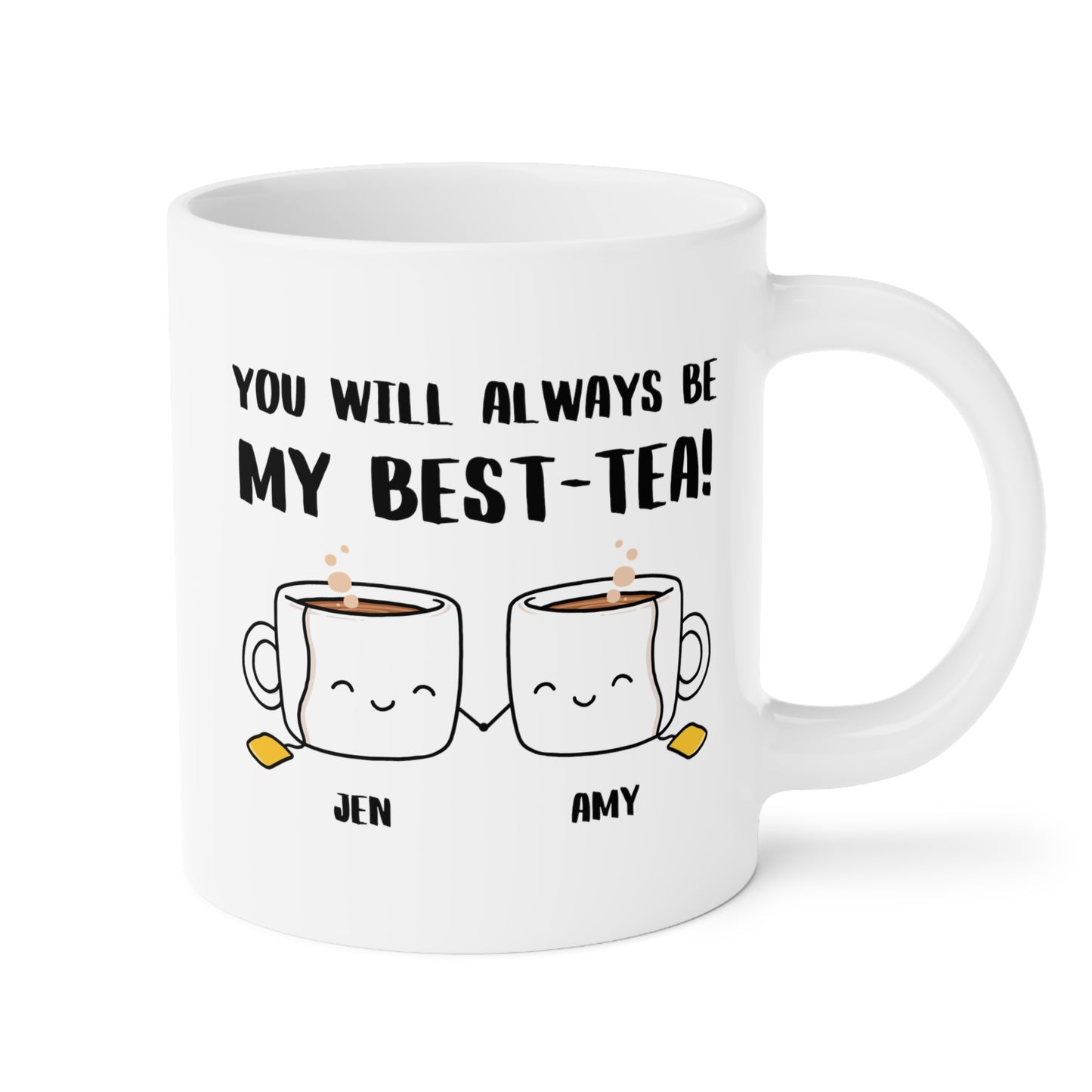 You Will Always Be My Work Best-Tea 20oz white funny large coffee mug gift for coworker leaving goodbye work bestie custom name personalized colleague customize waveywares wavey wares wavywares wavy wares