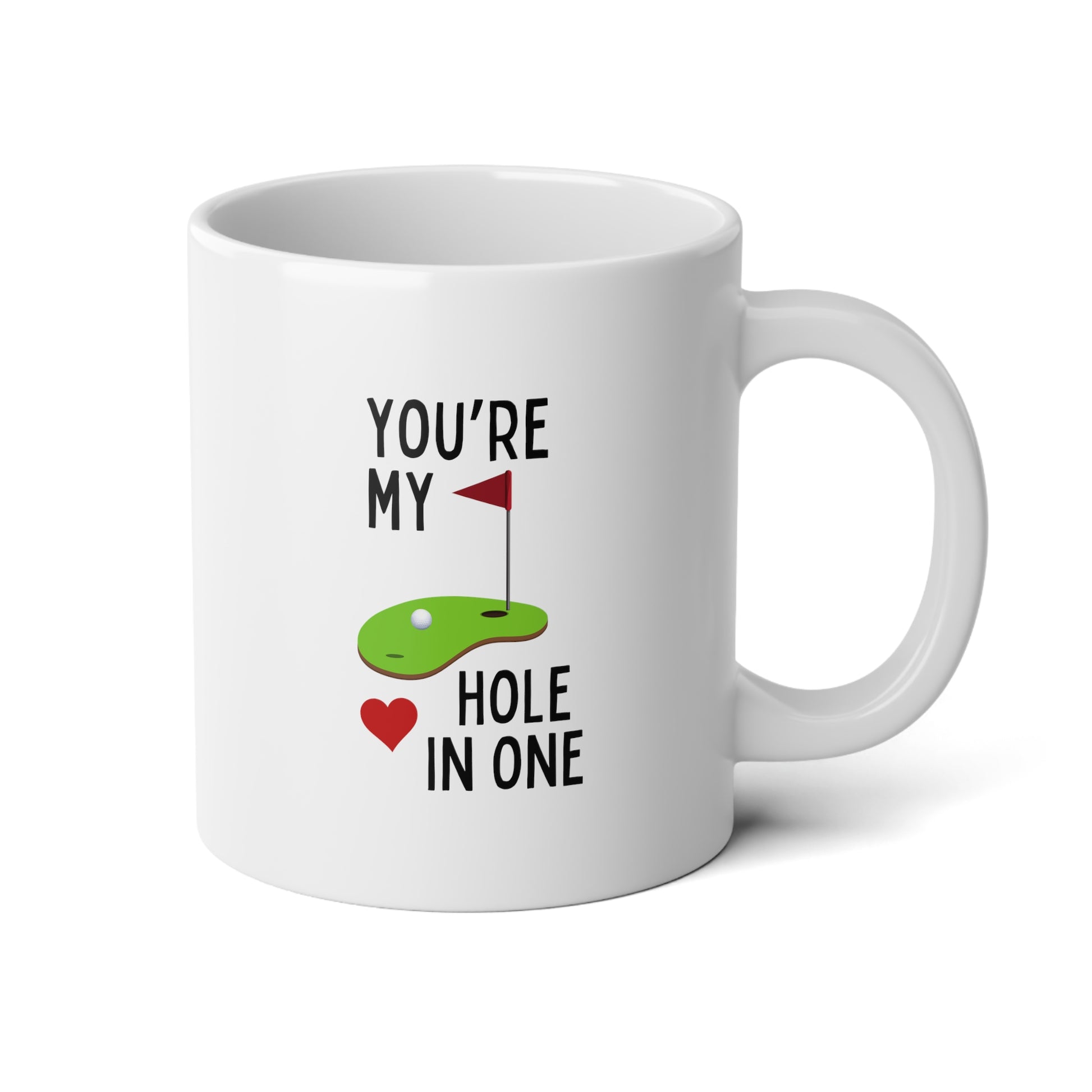 You're My Hole In One 20oz white funny large coffee mug gift for golf player lover husband boyfriend golfer waveywares wavey wares wavywares wavy wares