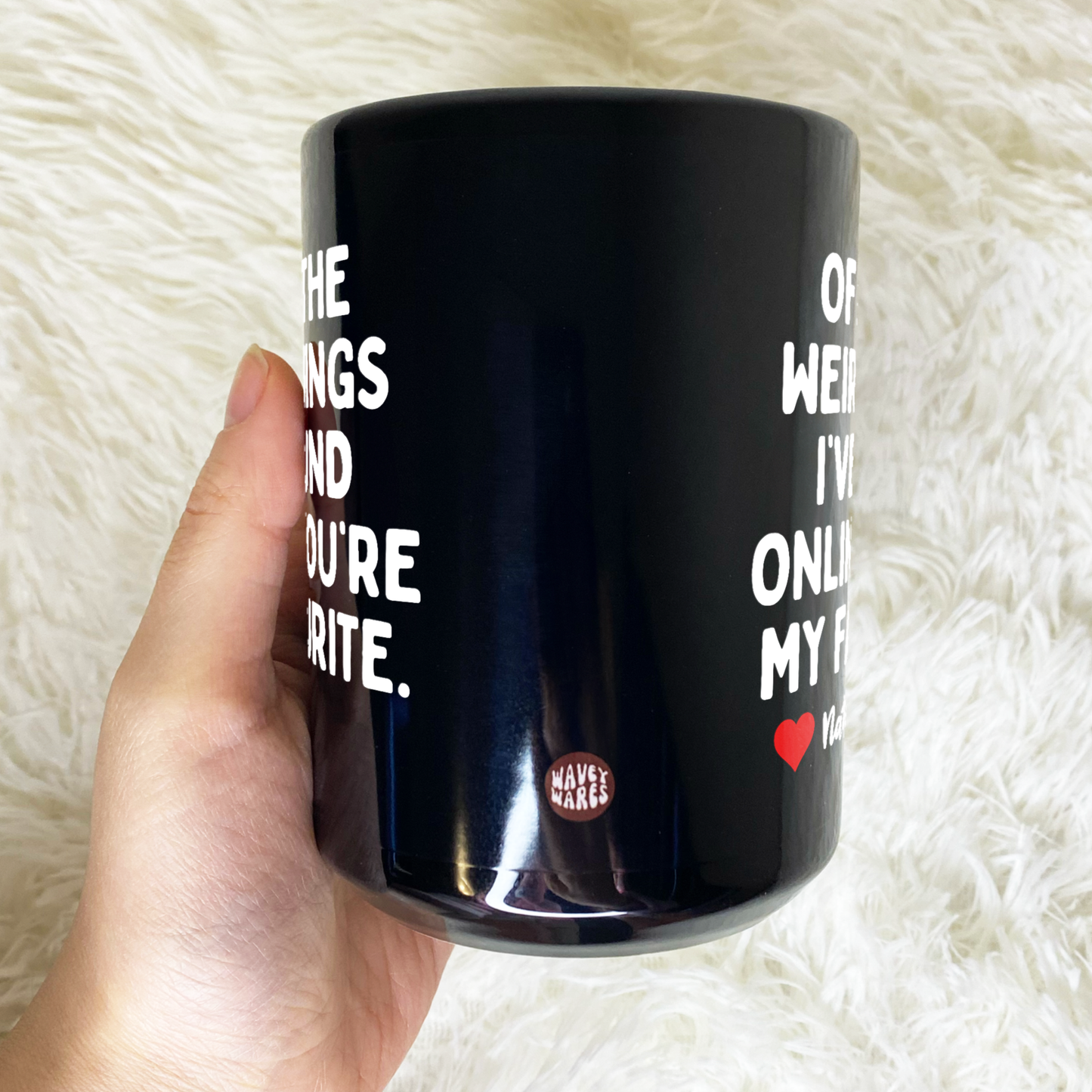 Personalised Of All The Weird Things I've Found Online Black Mug
