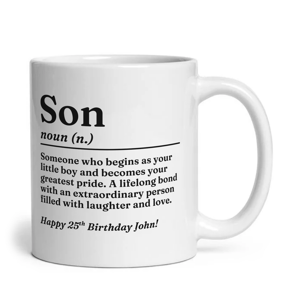 Personalised Son Definition Mug