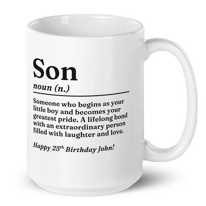 Personalised Son Definition Mug