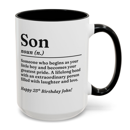 Personalised Son Definition Mug