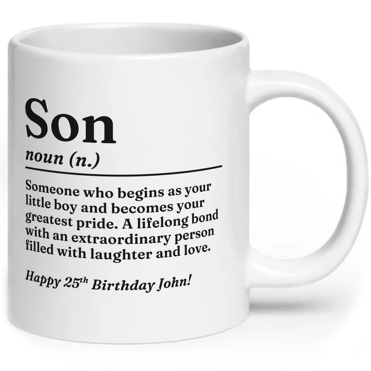 Personalised Son Definition Mug