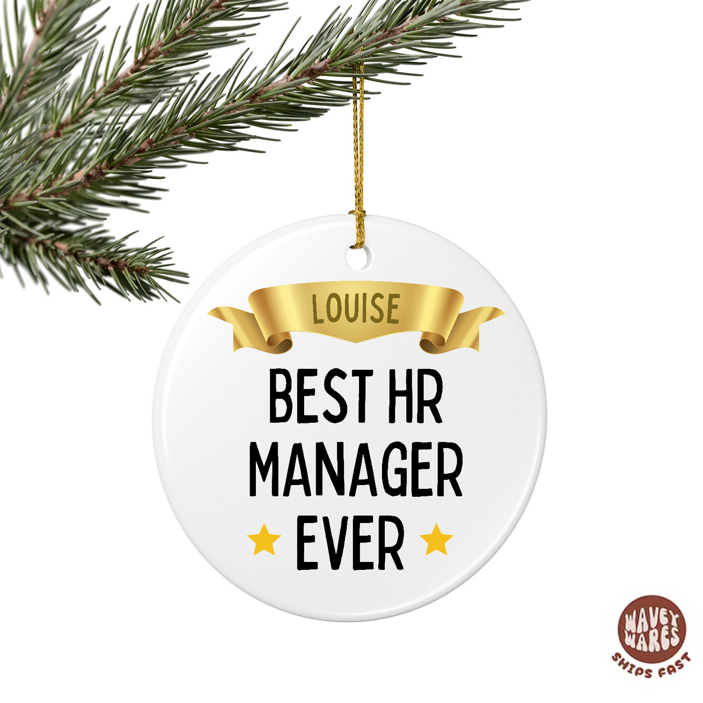 Personalized Best HR Manager Ornament