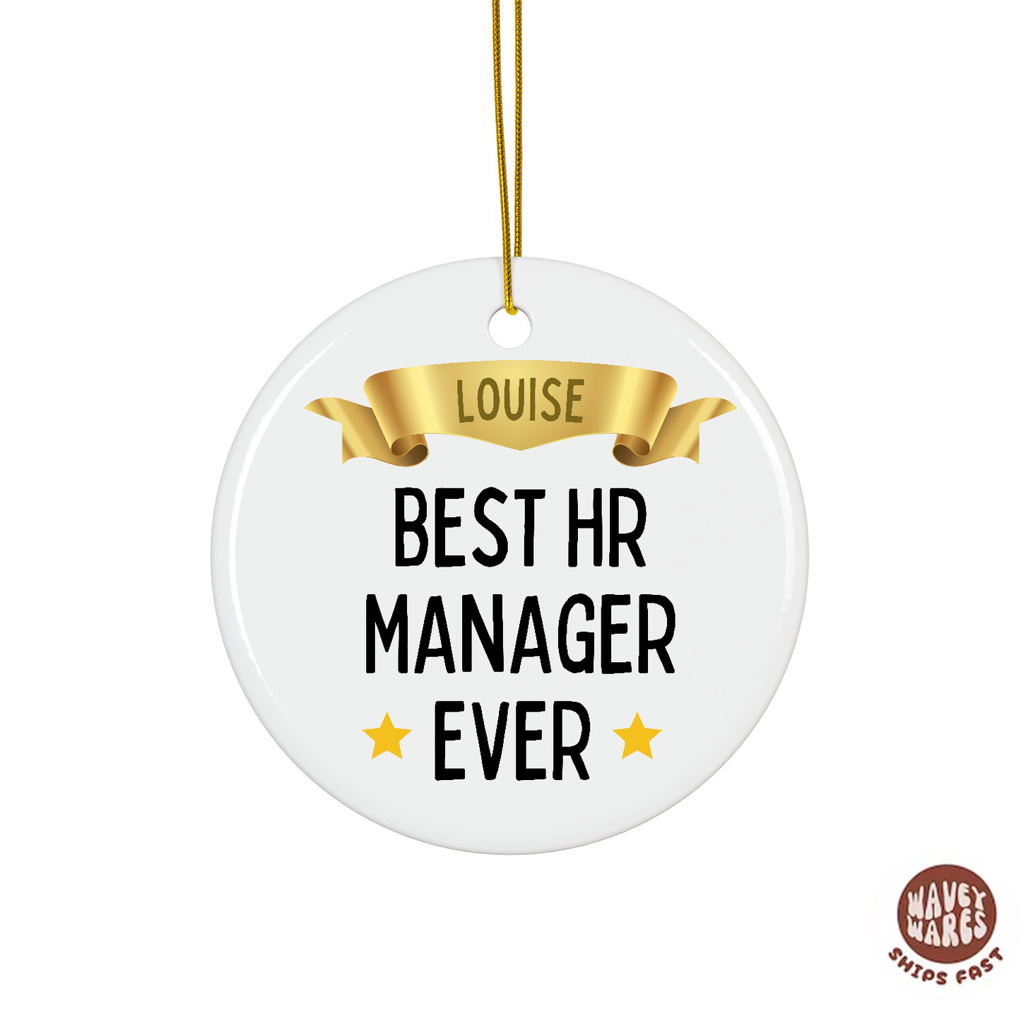 Personalized Best HR Manager Ornament