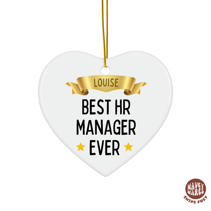 Personalized Best HR Manager Ornament