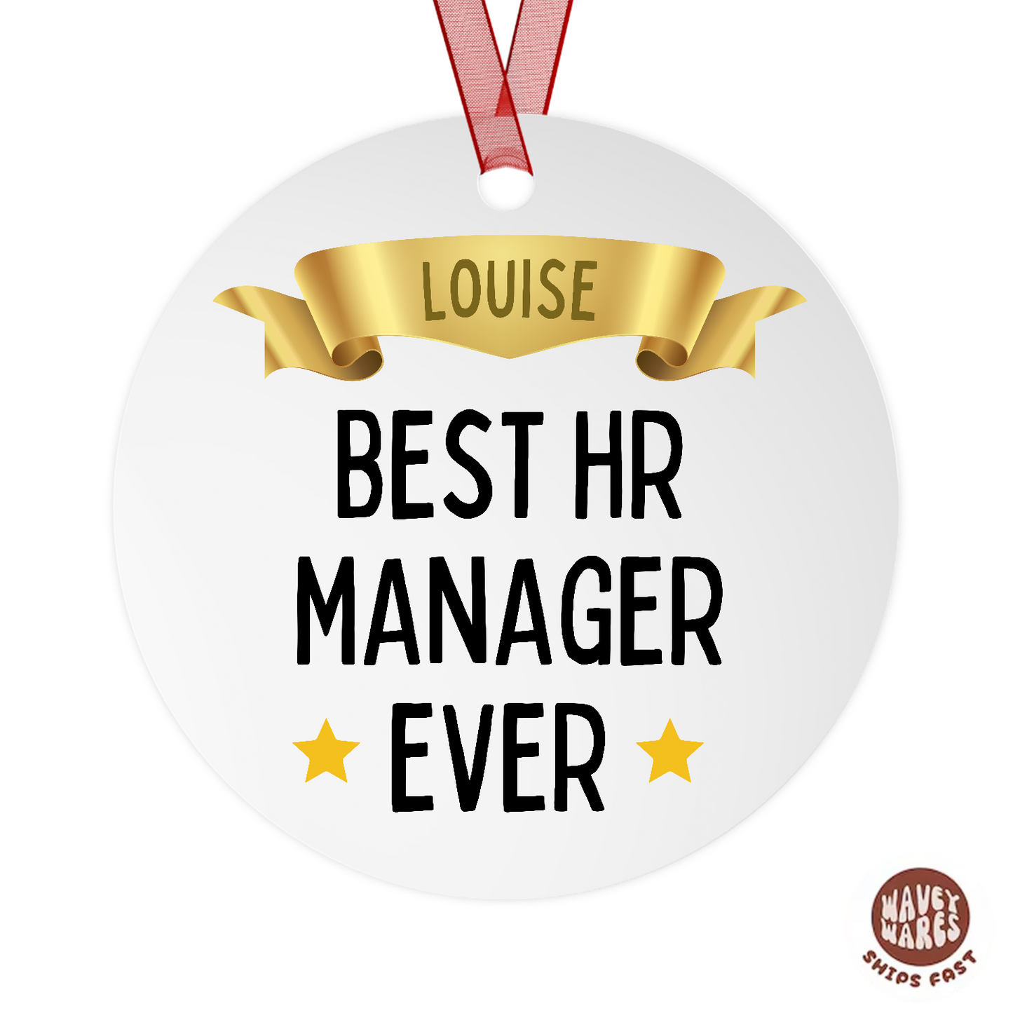 Personalized Best HR Manager Ornament