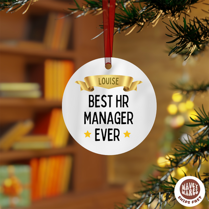 Personalized Best HR Manager Ornament