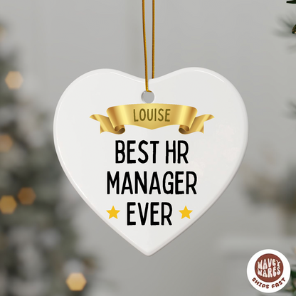 Personalized Best HR Manager Ornament