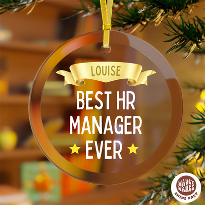Personalized Best HR Manager Ornament