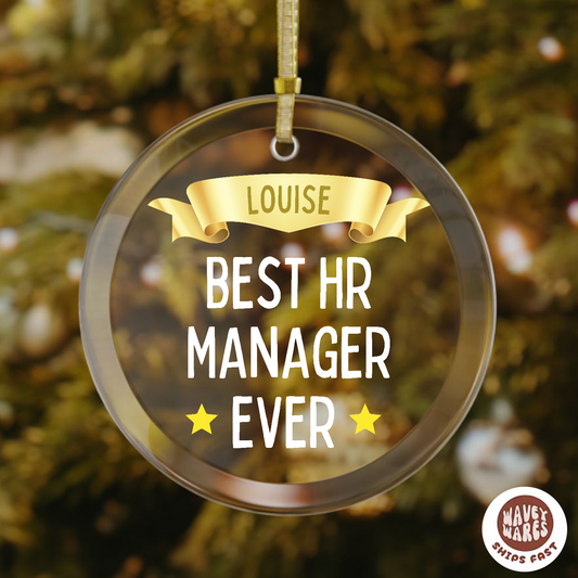Personalized Best HR Manager Ornament