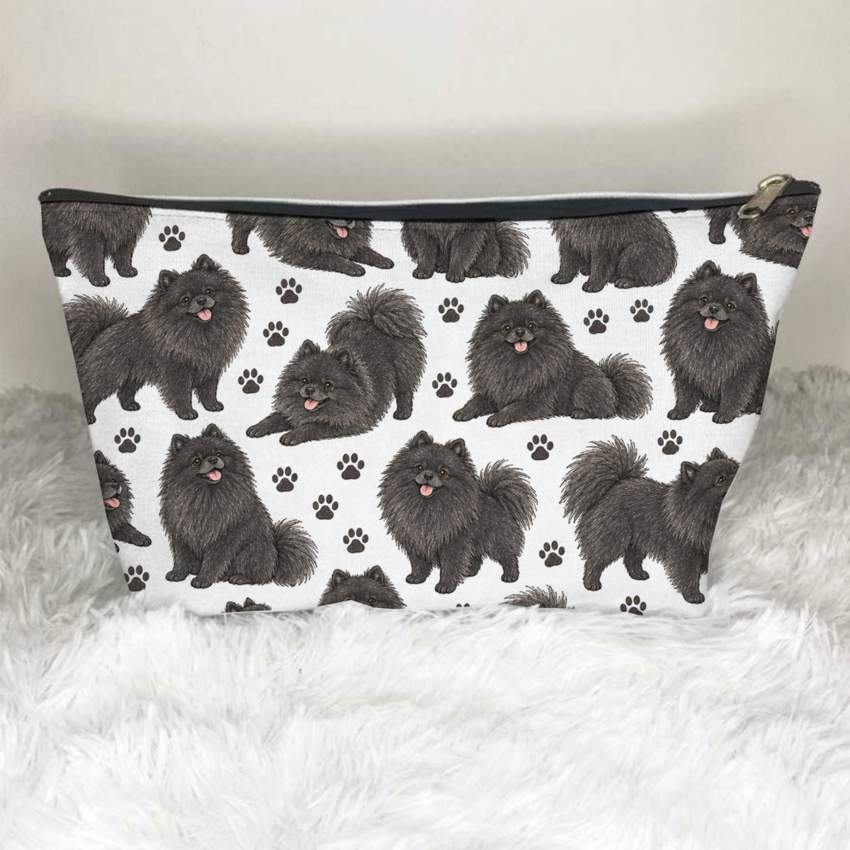 Black Pomeranians Toiletry Bag