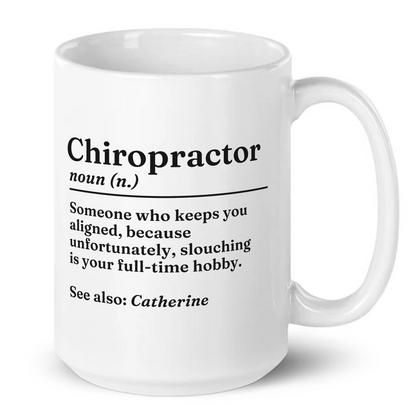 Personalised Funny Chiropractor Definition Mug