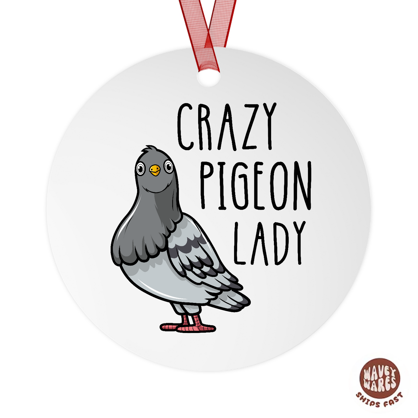 Crazy Pigeon Lady Funny Ornament