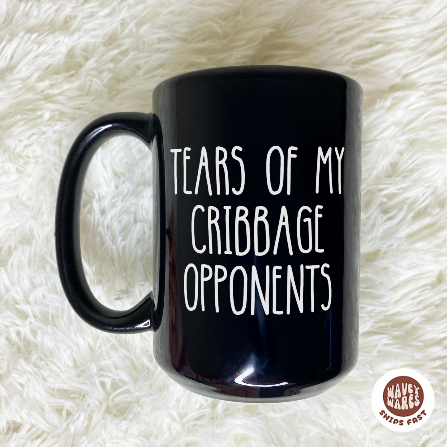 Tears of My Cribbage Opponents Black Coffee Mug