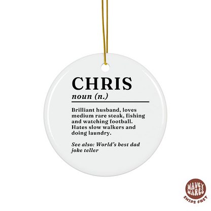 Personalized Name Definition Ornament