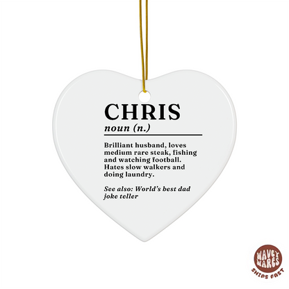 Personalized Name Definition Ornament