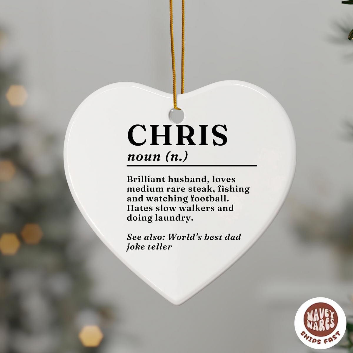 Personalized Name Definition Ornament
