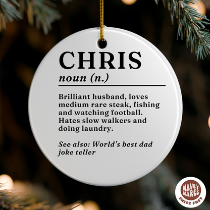 Personalized Name Definition Ornament