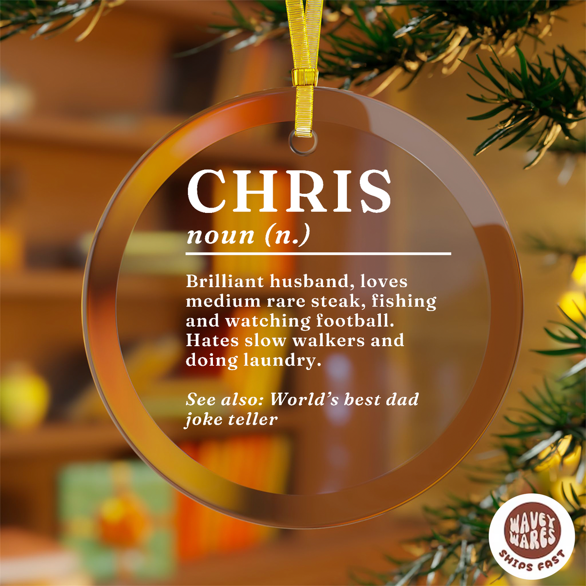 Personalized Name Definition Ornament