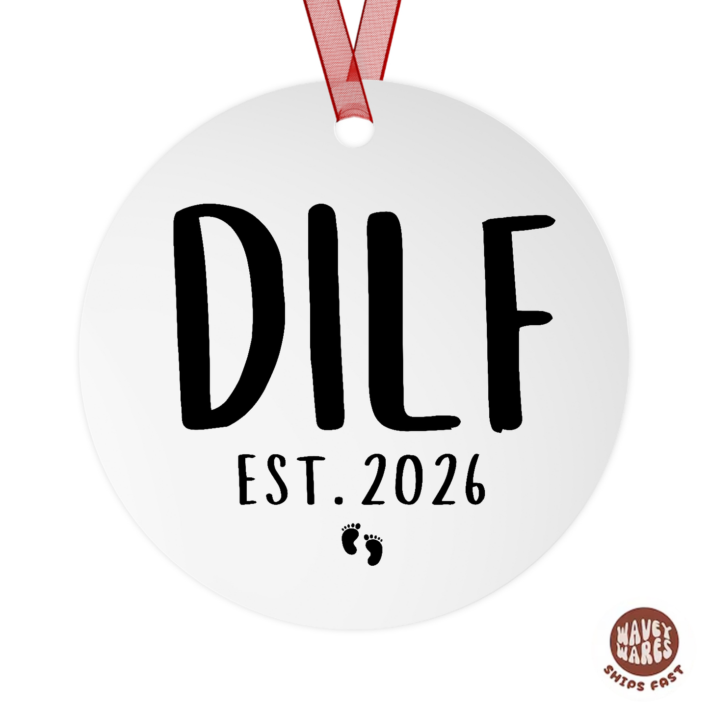 Personalized DILF New Dad Ornament