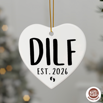 Personalized DILF New Dad Ornament