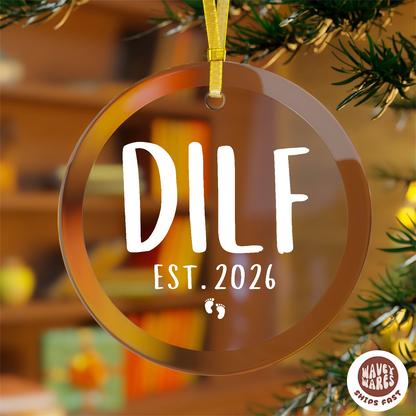 Personalized DILF New Dad Ornament
