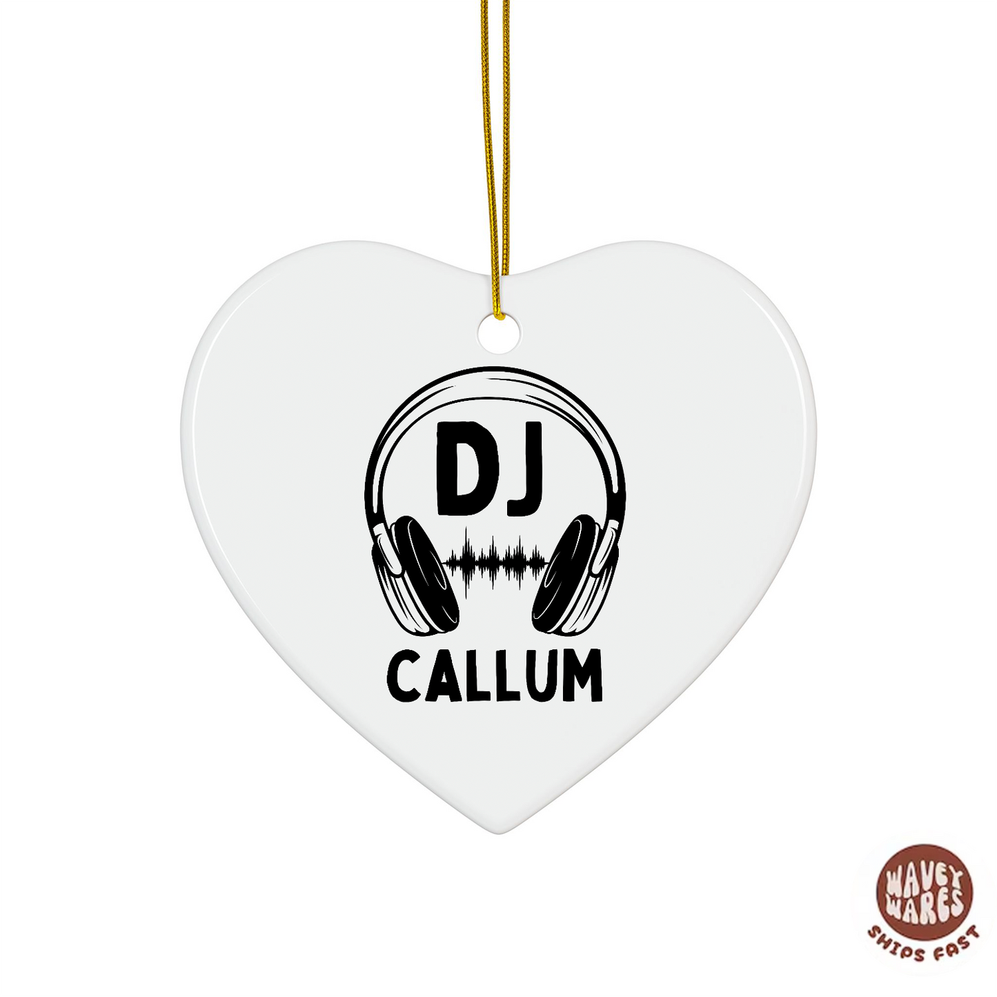 Personalized DJ Name Ornament