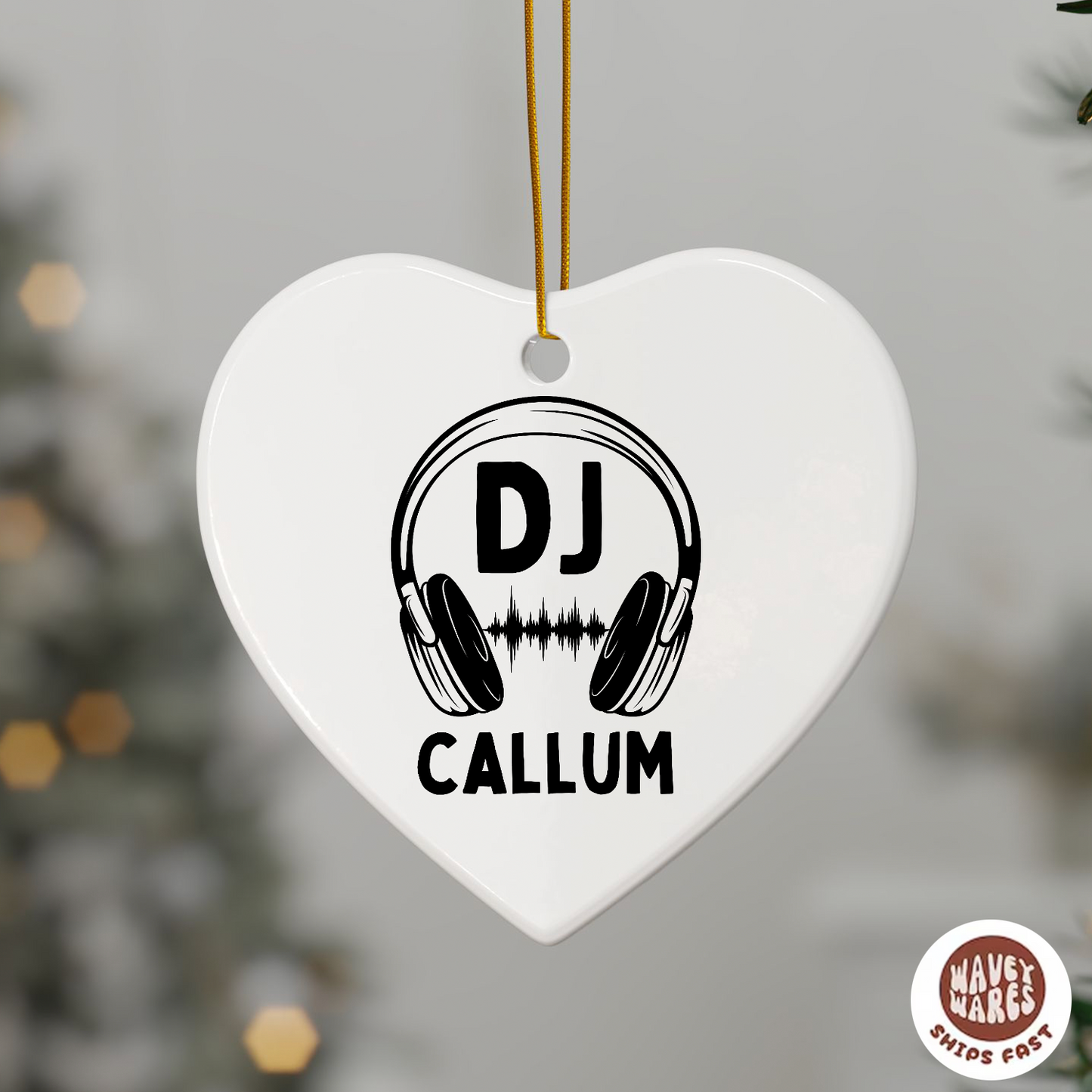 Personalized DJ Name Ornament