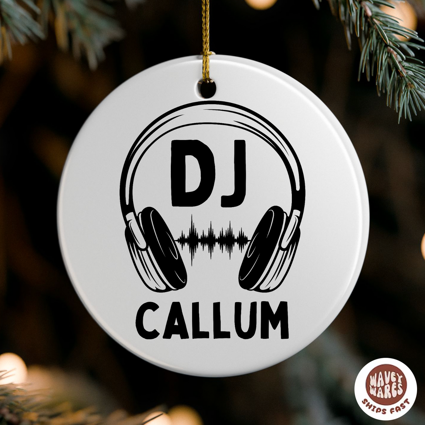 Personalized DJ Name Ornament
