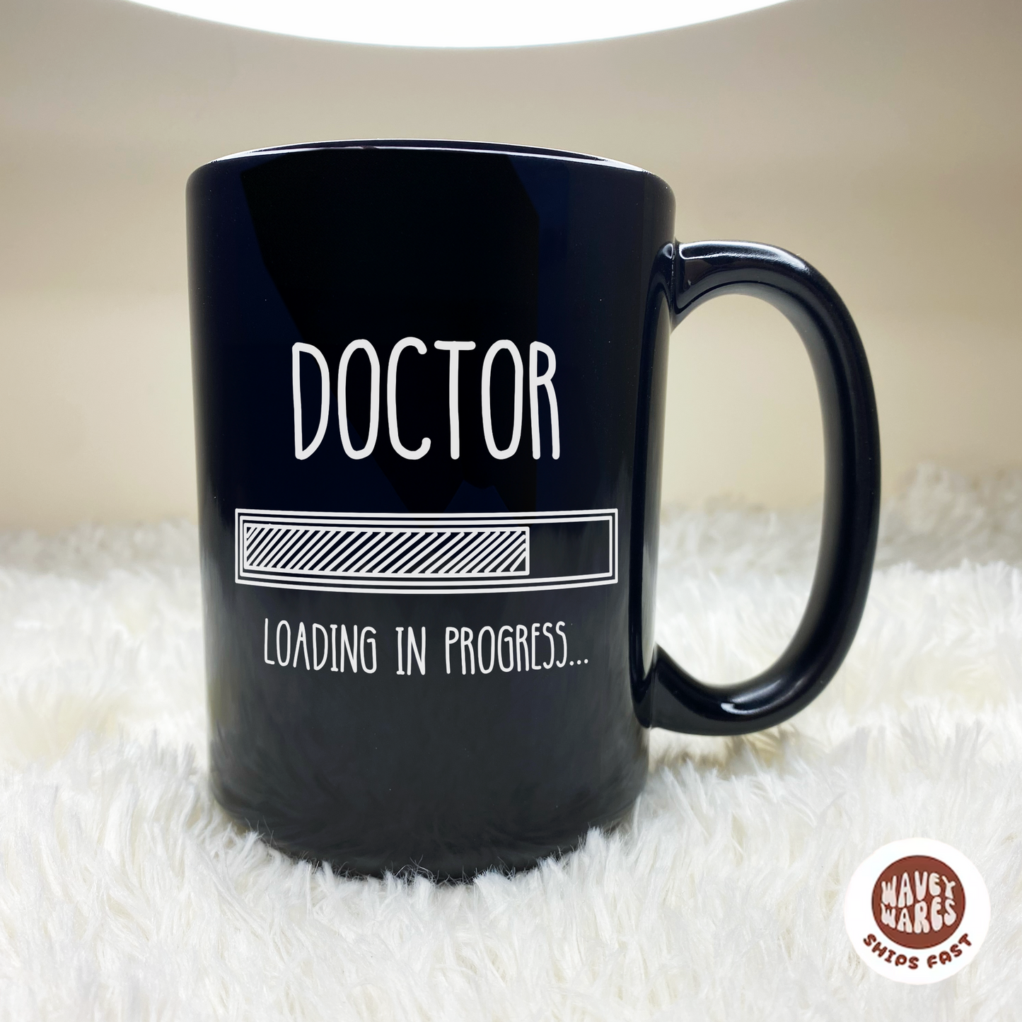 Doctor Loading In Progress Funny Medical Student Black Mug