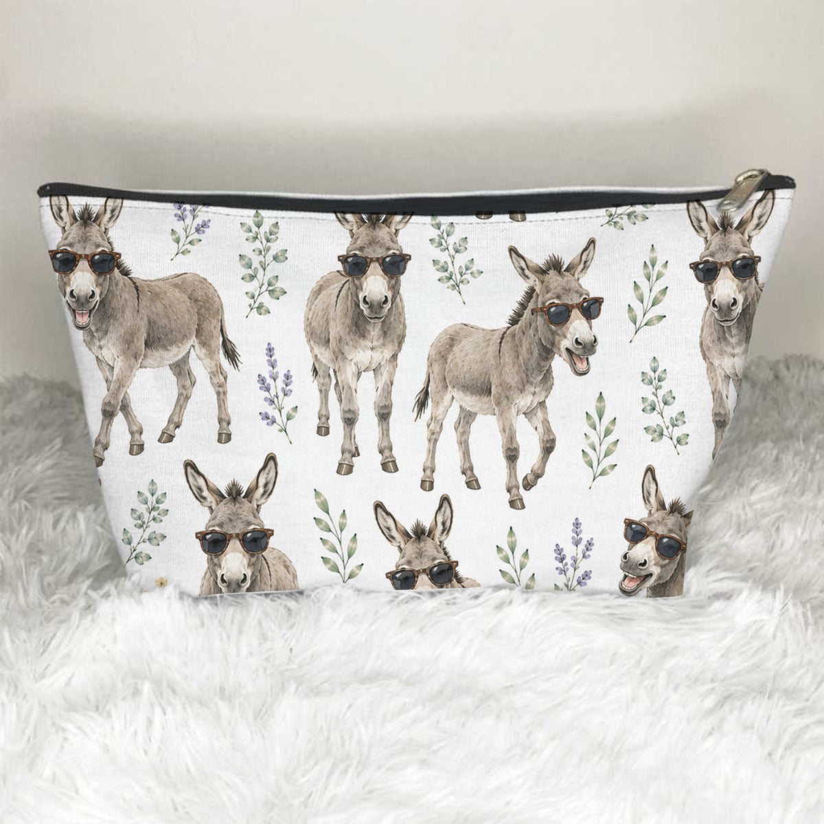 Donkeys Wearing Sunglasses Toiletry Bag