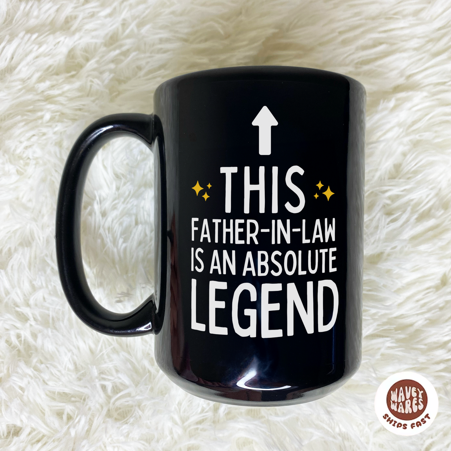 This Father In Law Is An Absolute Legend Black Mug