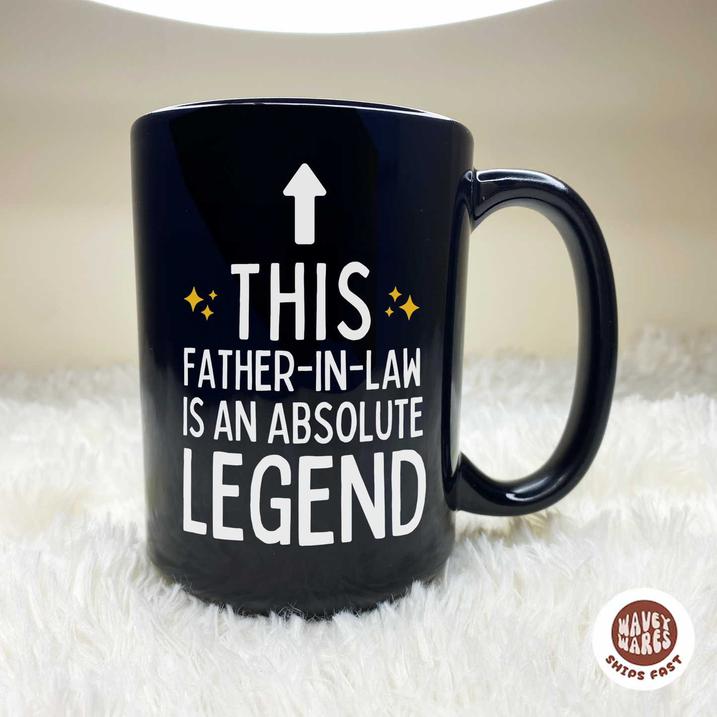 This Father In Law Is An Absolute Legend Black Mug