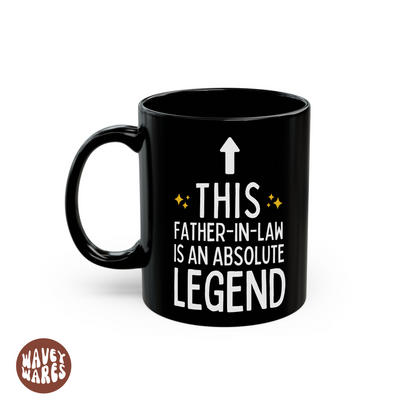 This Father In Law Is An Absolute Legend Black Mug