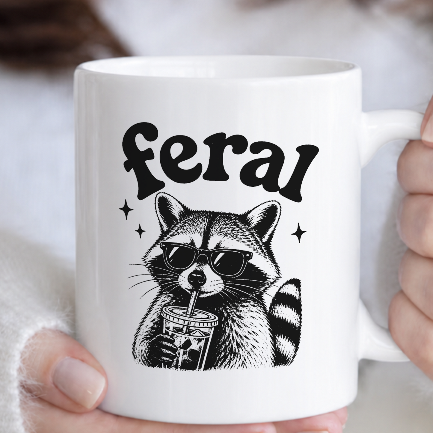 Feral Raccoon Mug