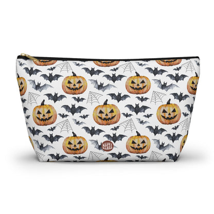 halloween cosmetic travel zip bag pumpkins spooky toiletry toiletries bag snack bag pencil case