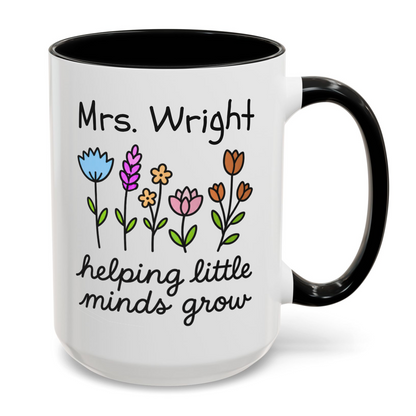 Personalised Teacher Helping Little Minds Grow Mug