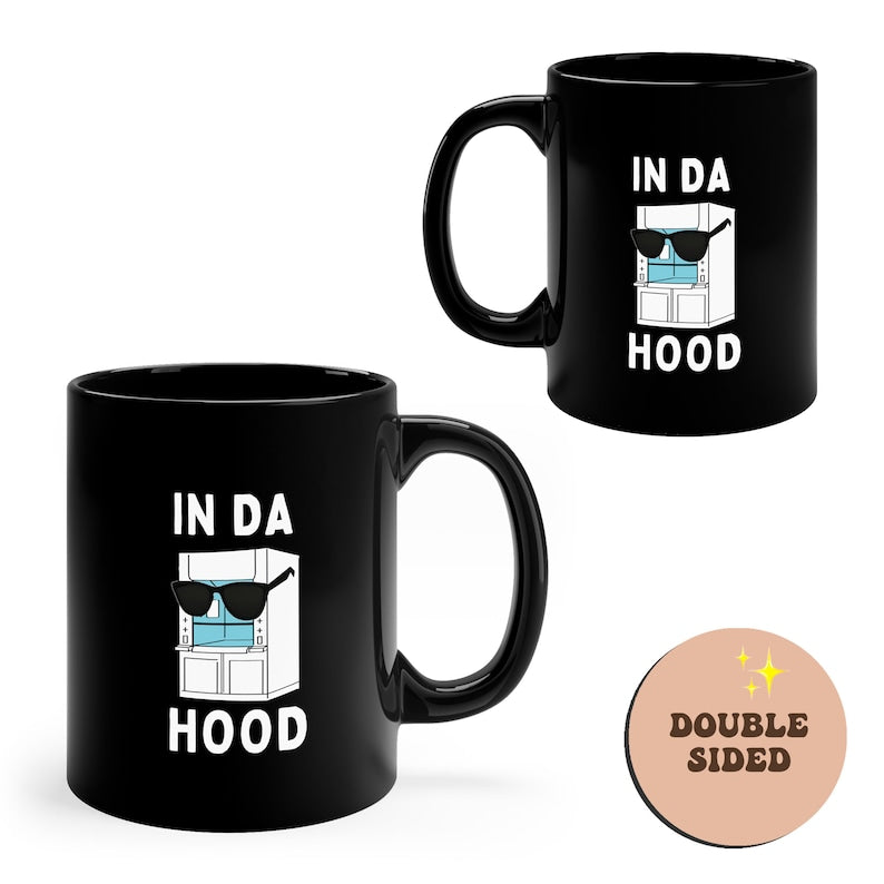 In Da Hood Funny Biochemistry Science STEM Fumehood Black Mug