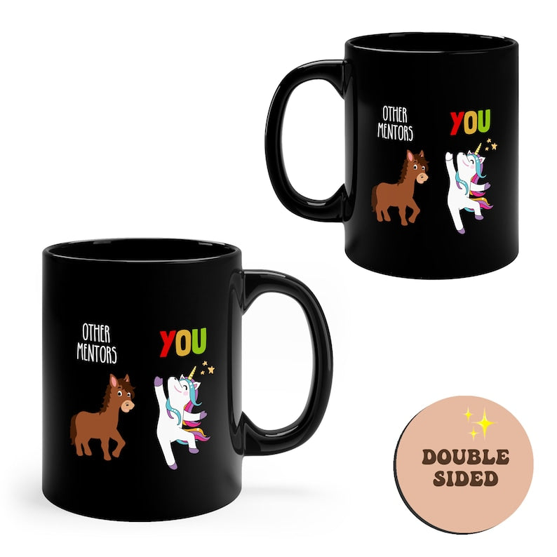 Others Mentors Vs You Horse Unicorn Funny Black Mug