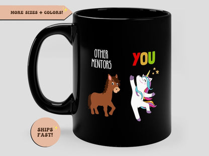 Others Mentors Vs You Horse Unicorn Funny Black Mug