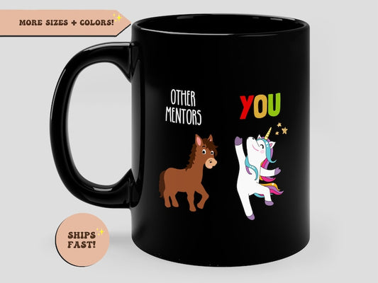 Others Mentors Vs You Horse Unicorn Funny Black Mug