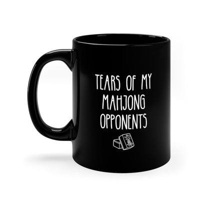 Tears of My Mahjong Opponents Funny Mah Jong Player Black Coffee Mug