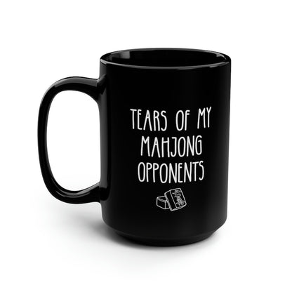 Tears of My Mahjong Opponents Funny Mah Jong Player Black Coffee Mug