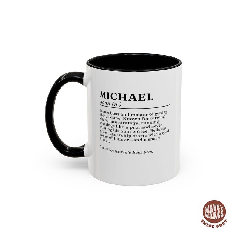WaveyWares® Personalized Name Dictionary Definition Coffee Mug