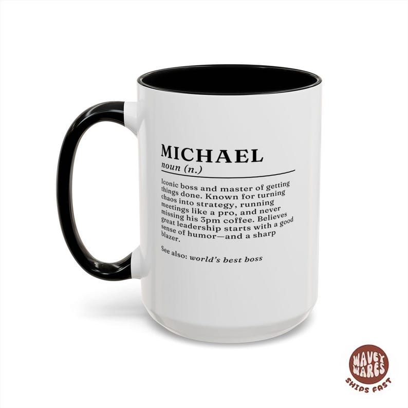 WaveyWares® Personalized Name Dictionary Definition Coffee Mug