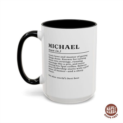 WaveyWares® Personalized Name Dictionary Definition Coffee Mug